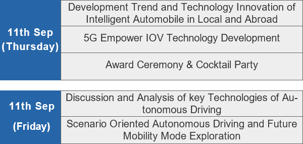 5th China International Intelligent Connected Vehicle Forum 2020-Forum Structure